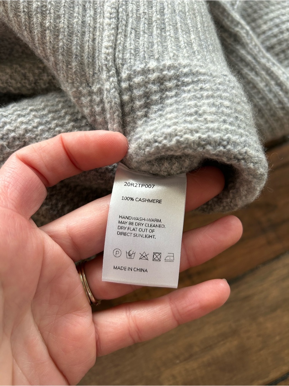 Nap 100% Cashmere Hooded Sweater Gray M - Picture 6 of 11